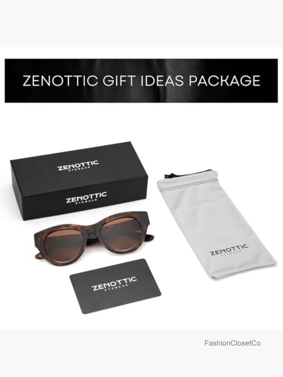 Polarized Round Sunglasses UV400 Protection Retro Cat Eye Shades main image 3